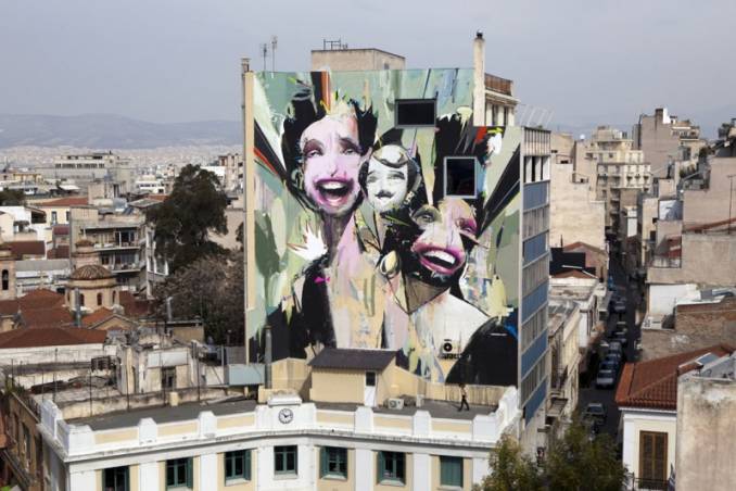 "Superman" par Alexandros Vasmoulakis, Athènes, Mars 2011 - Vue complète jour