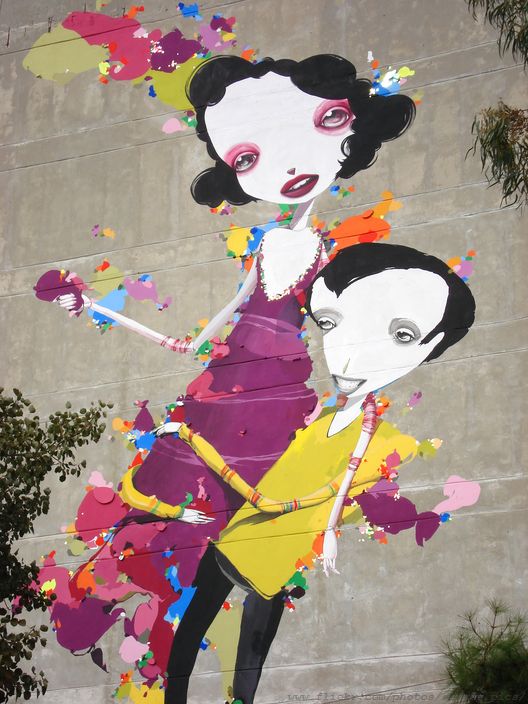 Détail de "Cheer Up", d'Alexandros Vasmoulakis, Athènes, septembre 2007