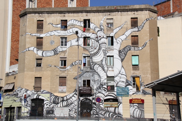 Ancienne façade de la Carboneria à Barcelone (avant 2013)
