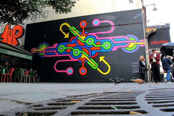 seize - street art - mur oberkampf - paris