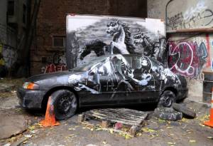 banksy - street art - better out than in - day 10 - new york city