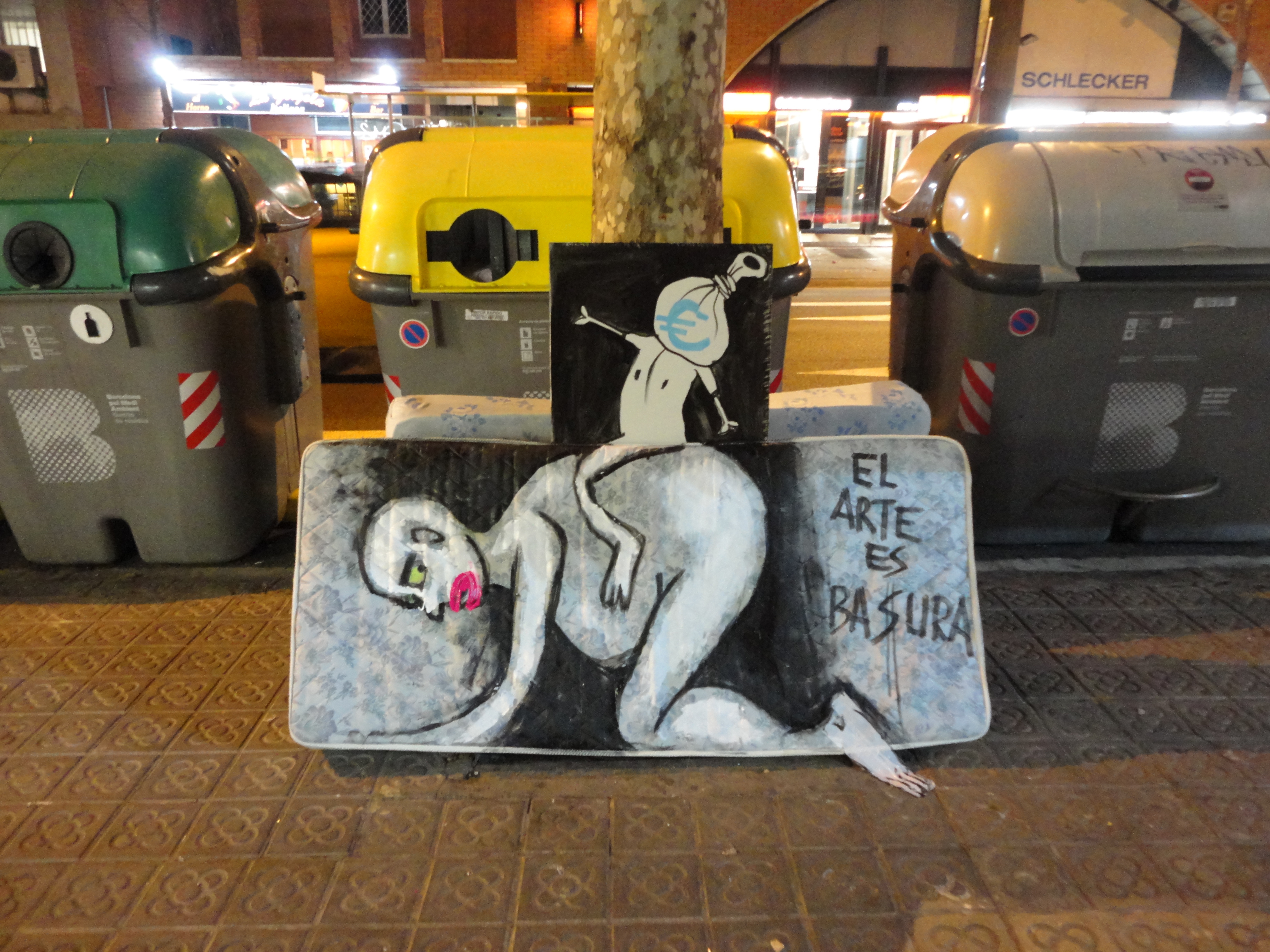 street art barcelona arte es basura