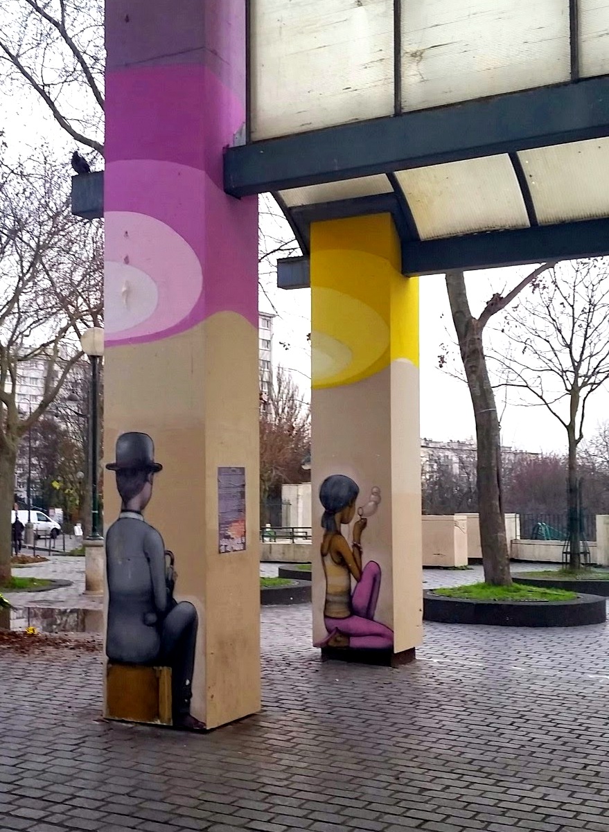 Street art paris seth au parc de belleville