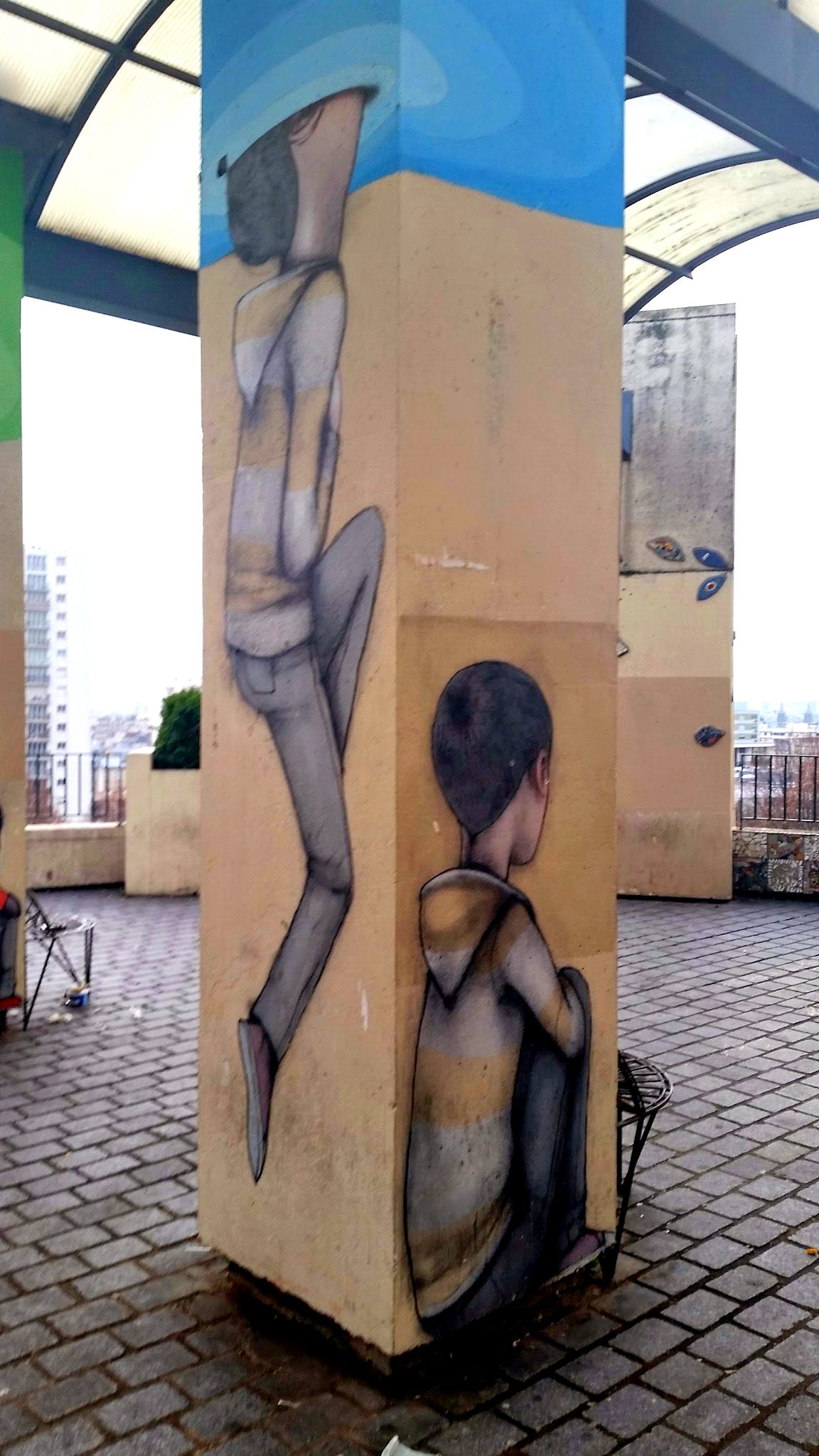 Street art paris seth au parc de belleville