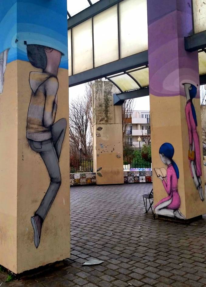 Street art paris seth au parc de belleville