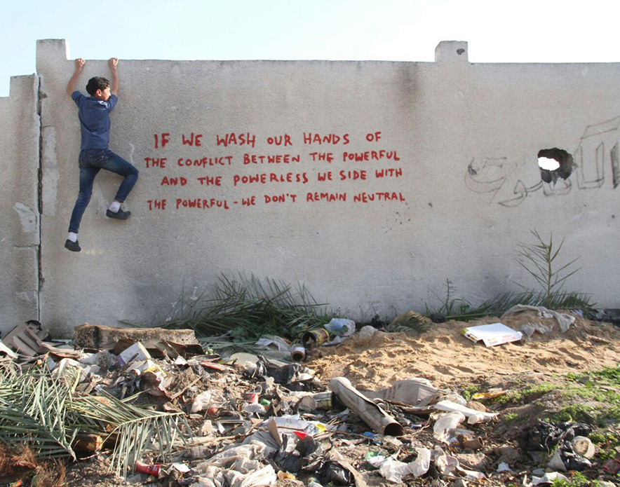 banksy - street art - graffiti - gaza - palestine