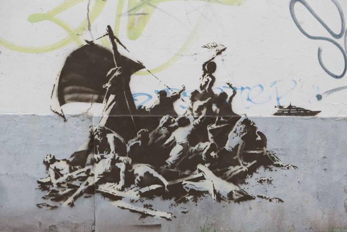 We're not all in the same boat // Calais - dec 2015 © Banksy