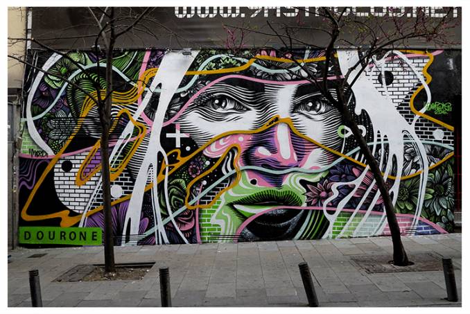 dourone - street art - border line - madrid
