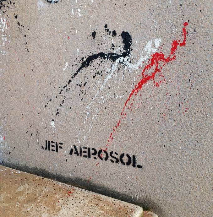 jef aérosol - street art - pochoir - nancy