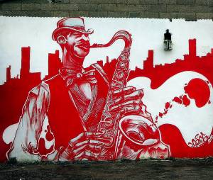 aries - jazzman - street art - vannes