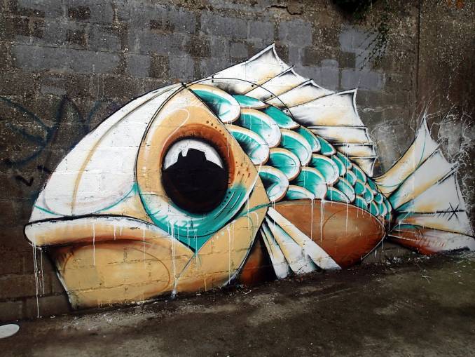 mika - street art - poisson - lorient