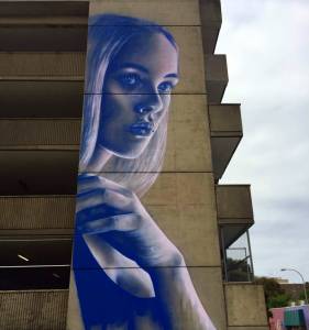 claire foxton - street art - wonderwalls festival - wollongong - australia