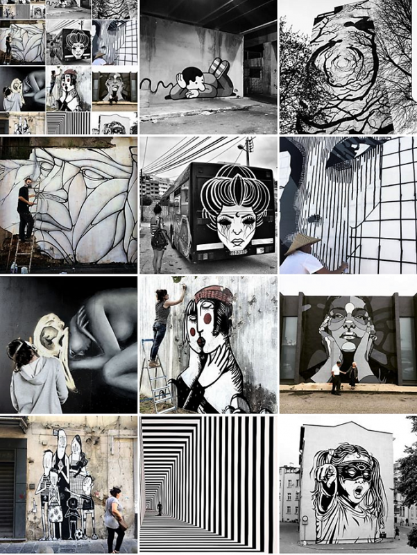 street-art-avenue-mosaic-black and white-aout-2017