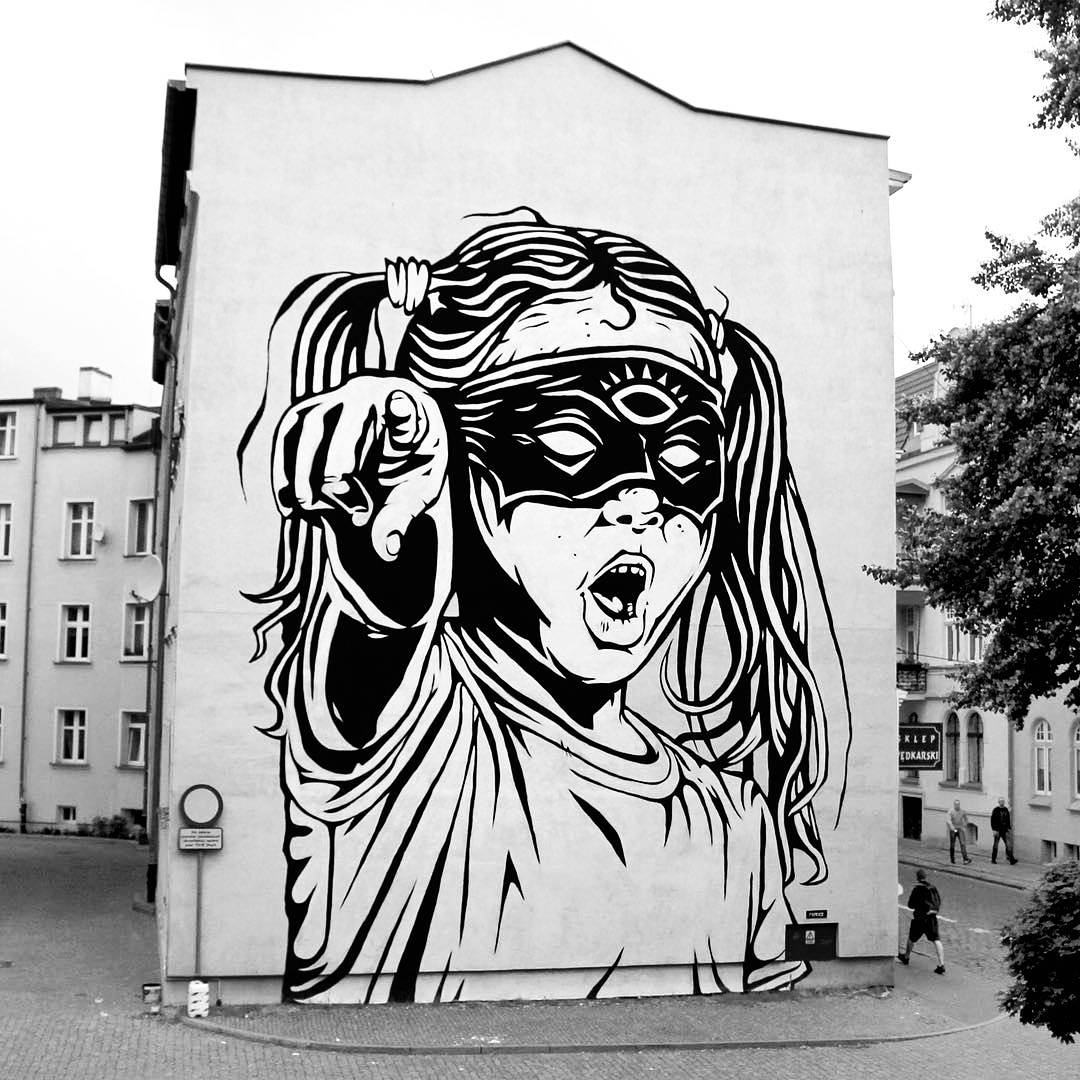 Black & White ! Street Art Mosaic