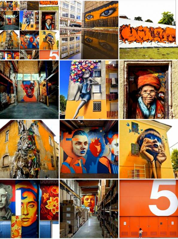 street art avenue - mosaic - orange - octobre 2017
