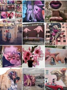street art avenue - mosaic - pink - décembre 2017