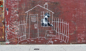 banksy - street art - graffiti - boston - no loitrin