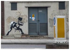 banksy - street art - graffiti - london - the clash