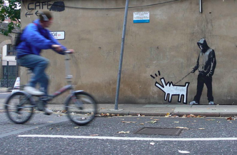 banksy - street art - graffiti - london - haring dog