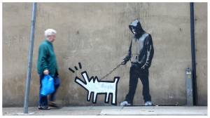 banksy - street art - graffiti - london - haring dog