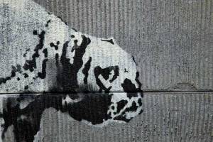 banksy - street art - graffiti - los angeles - dog
