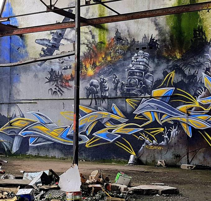 jef - ezra - kaz - acer - ackwa - fresque - street art - graffiti - urbex - lorient