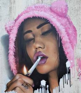 bublegum ' street art avenue - barcelone - espagne