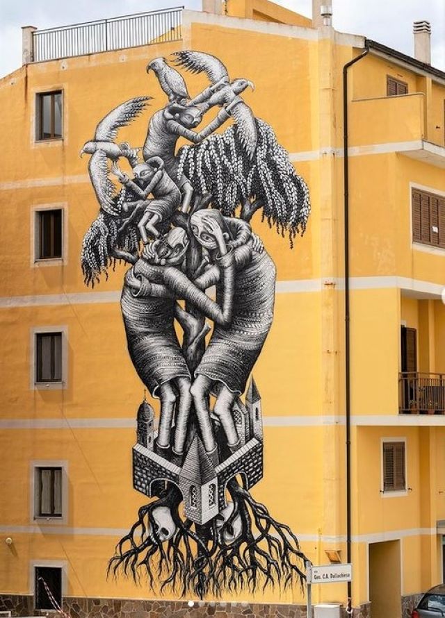 phlegm - street art avenue - stigliano - italie