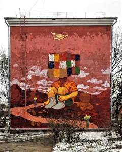 rustam qbic - street art avenue - irkutsk - russie