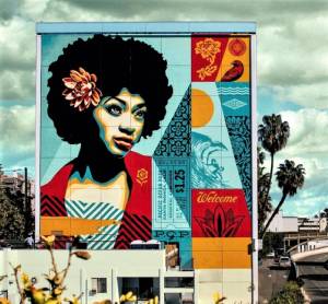 shepard fairey - street art avenue - santa monica - californie - usa
