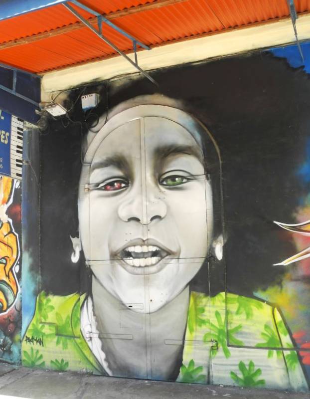 pacman - street art avenue - point a pitre - guadeloupe - france