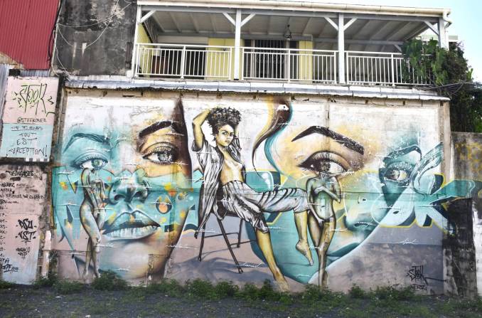 steek oner - street art avenue - point a pitre - guadeloupe - france