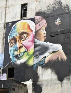 steek oner - pacman - street art avenue - point a pitre - guadeloupe - france