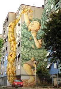 blu - street art avenue - rome - italie