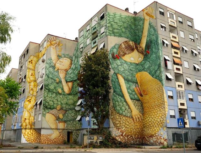 blu - street art avenue - rome - italie