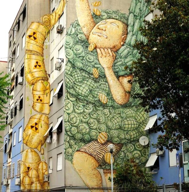 blu - street art avenue - rome - italie