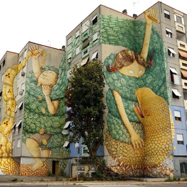 blu - street art avenue - rome - italie