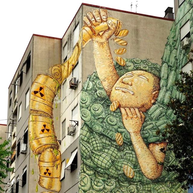 blu - street art avenue - rome - italie