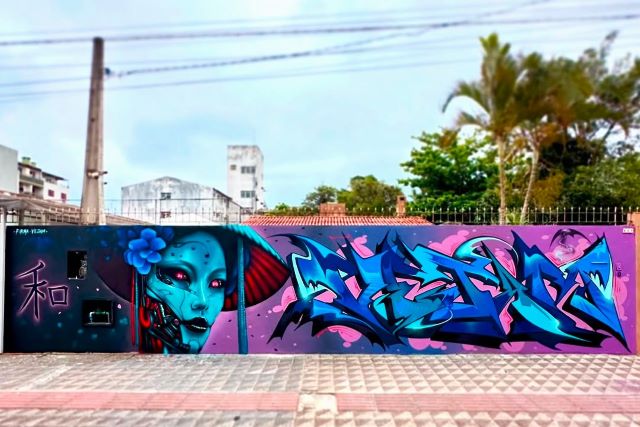 michel firma - vejam - street art avenue - florianopolis - bresil