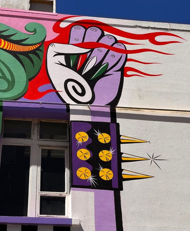 xoe hall - street art avenue - invercargill - nouvelle-zelande