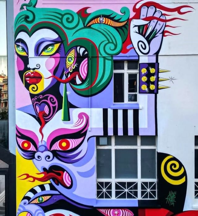 xoe hall - street art avenue - invercargill - nouvelle-zelande