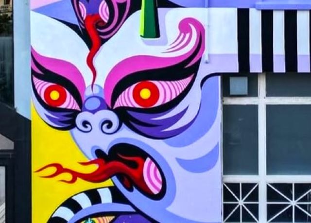 xoe hall - street art avenue - invercargill - nouvelle-zelande