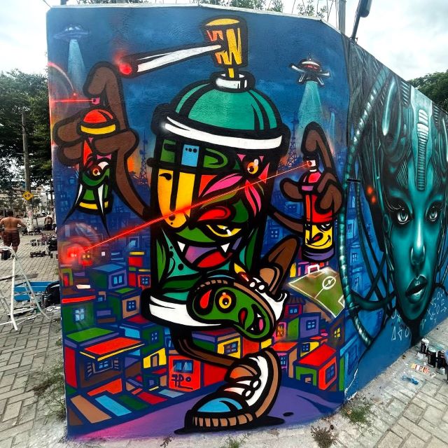 meeting of favela - street art avenue - rio de janeiro - brésil