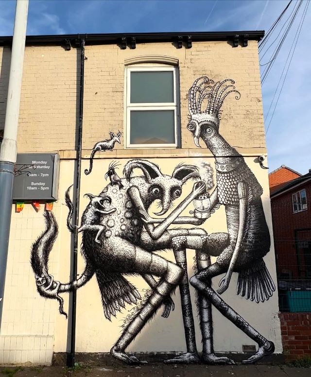phlegm - street art avenue - sheffield - angleterre