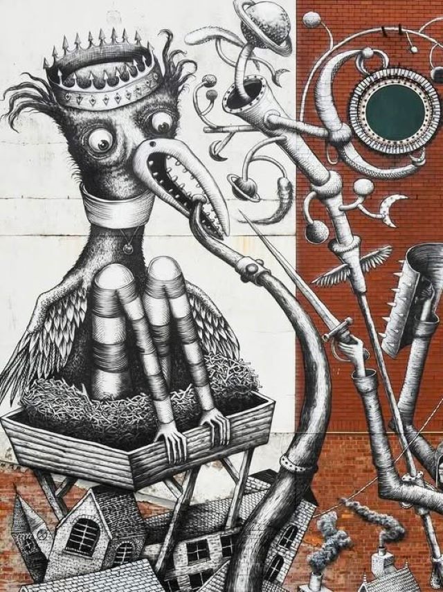 phlegm - street art avenue - belfast - royaume uni